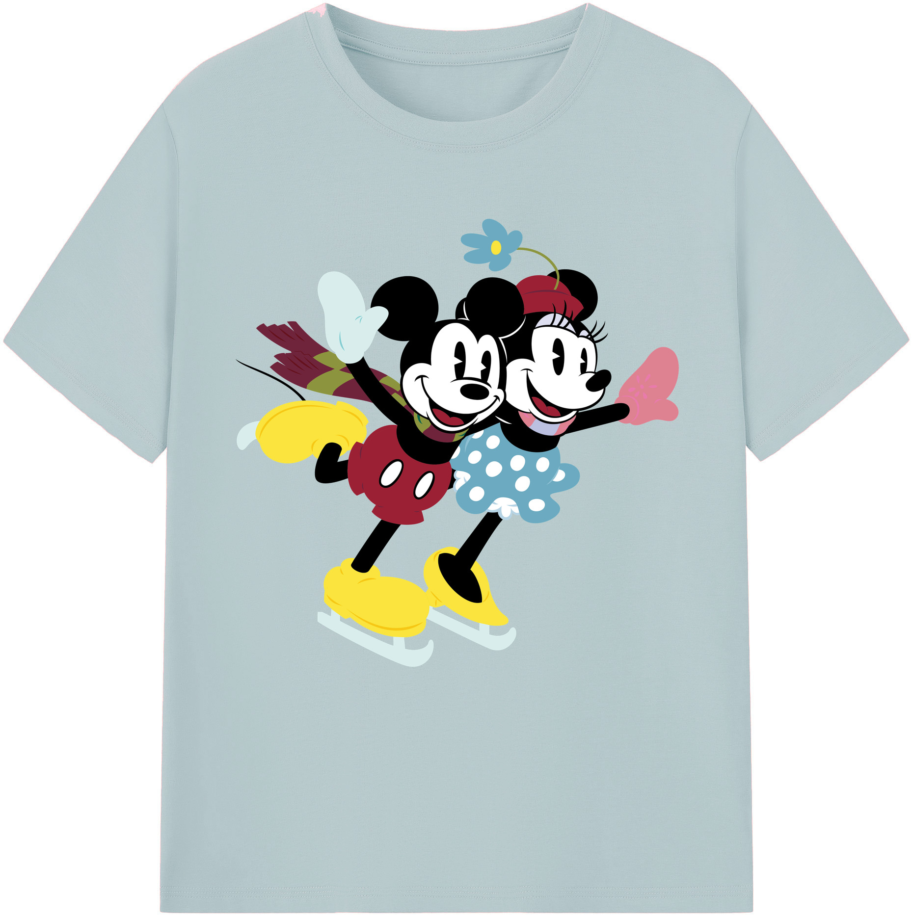 （画像用） ミッキーマウス Mickey Mouse 綿100％半袖Tシャツ（フロントプリント）